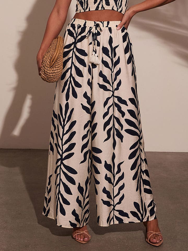 LA Angels Spodnie w kolorze beżowo-czarnym rozmiar: M