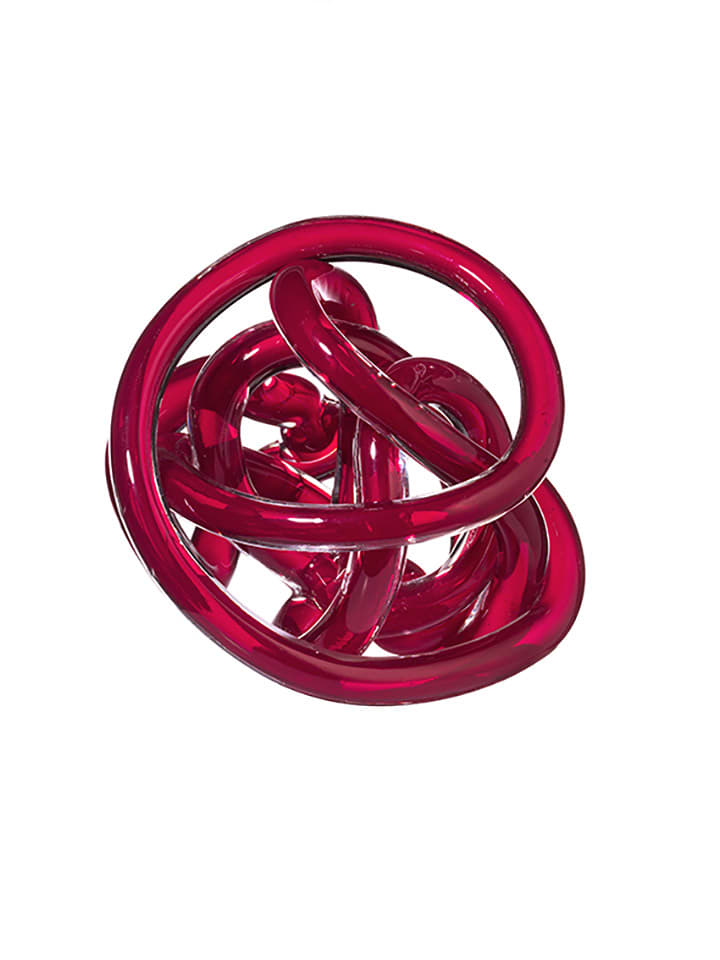 Onlylux Dekoracja "Nodo dell’Amore" w kolorze czerwonym - wys. 14 cm rozmiar: onesize