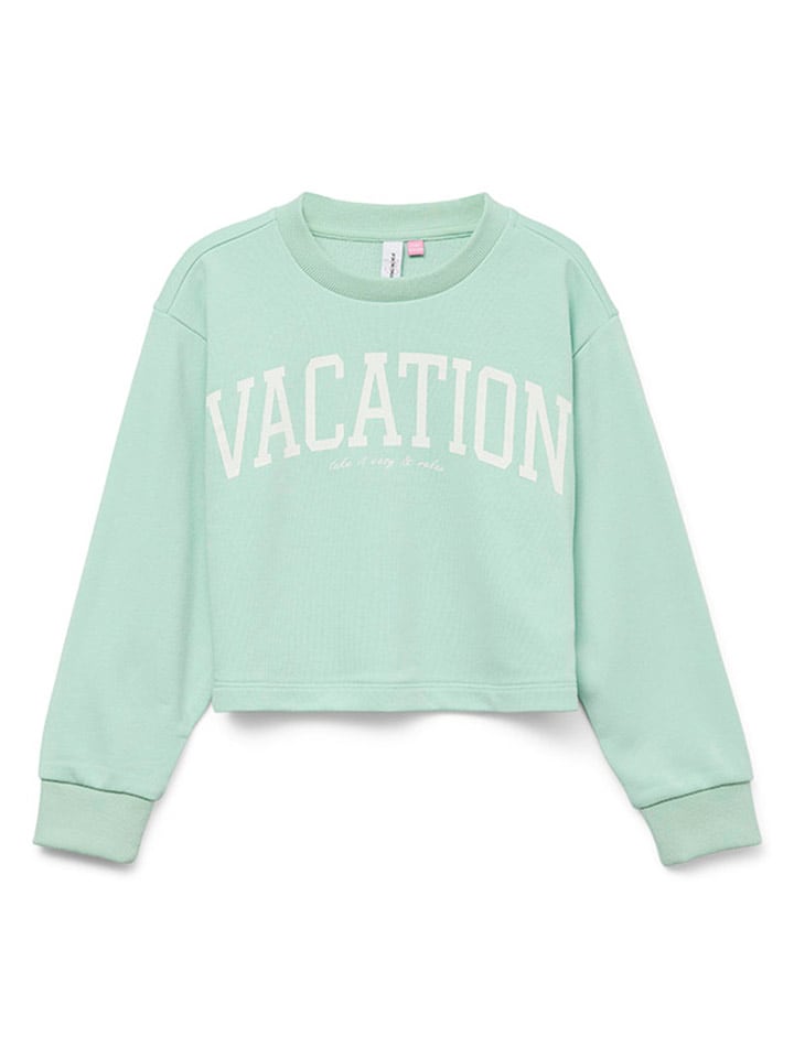 Vero Moda Girl Bluza "Linsey" w kolorze jasnozielonym rozmiar: 122/128