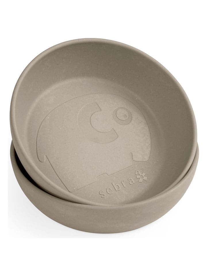Sebra Miska "Mums" w kolorze beżowym do nauki jedzenia - 4 m+ rozmiar: onesize