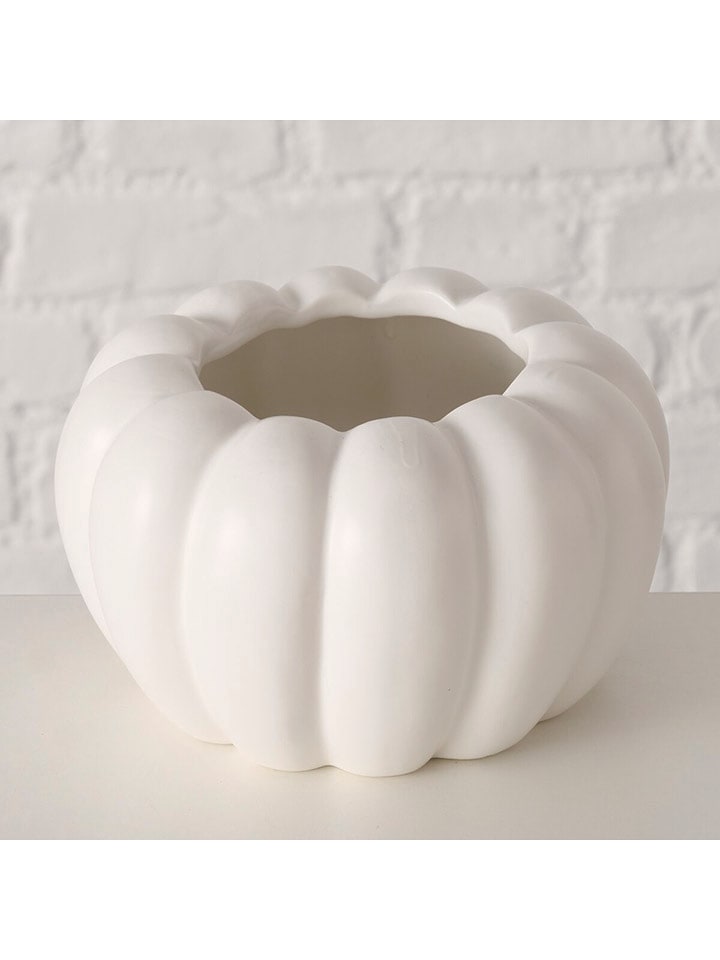 Boltze Wazon "Dima" w kolorze białym - wys. 10 x Ø 16 cm rozmiar: onesize