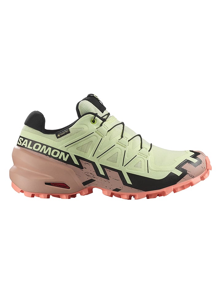 SALOMON Buty "Speedcross 6 GTX" w kolorze zielono-jasnoróżowym do biegania rozmiar: 39 1/3