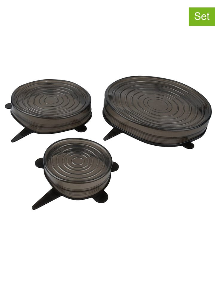 Chefkoch Silikonowe pokrywki (2 szt.) w kolorze czarnym rozmiar: onesize