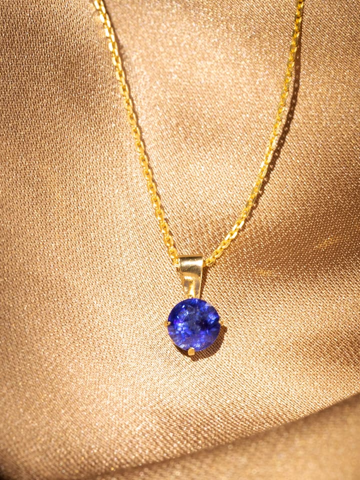 L instant d Or Złota zawieszka z szafirem rozmiar: onesize