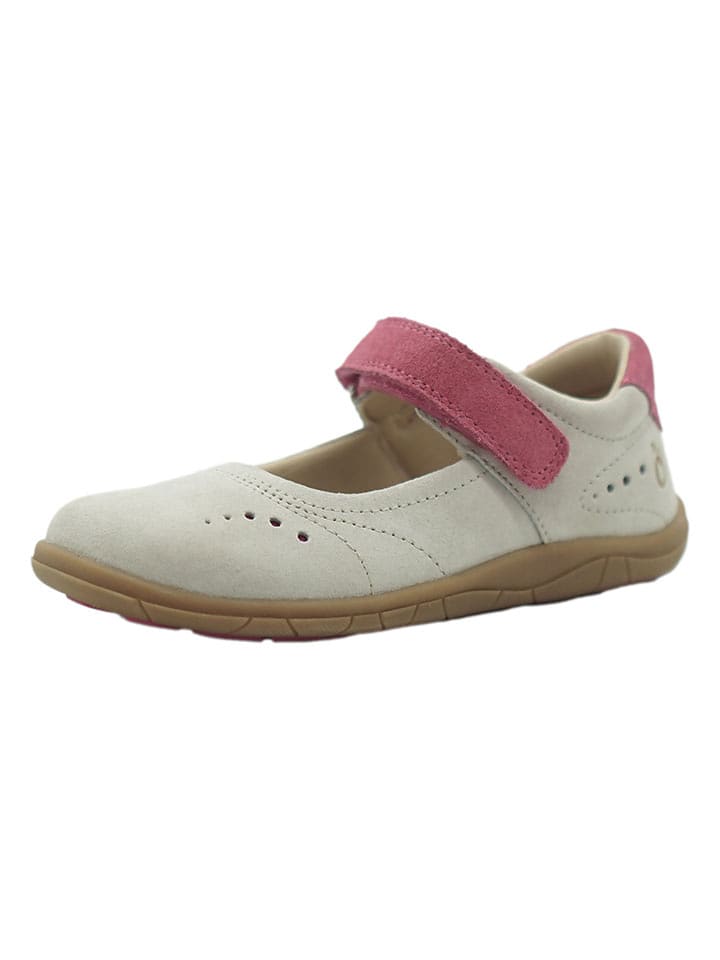 lamino Skórzane baleriny w kolorze białym do chodzenia na boso rozmiar: 28