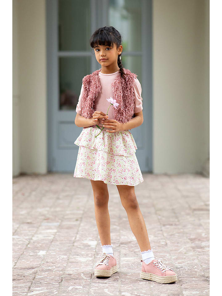 Like Flo Sukienka "Mara" w kolorze jasnoróżowo-kremowym rozmiar: 116