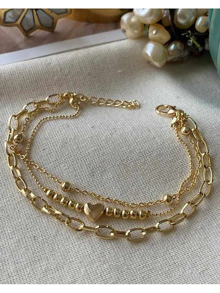 Luseera Pozłacana bransoletka z elementem ozdobnym rozmiar: onesize