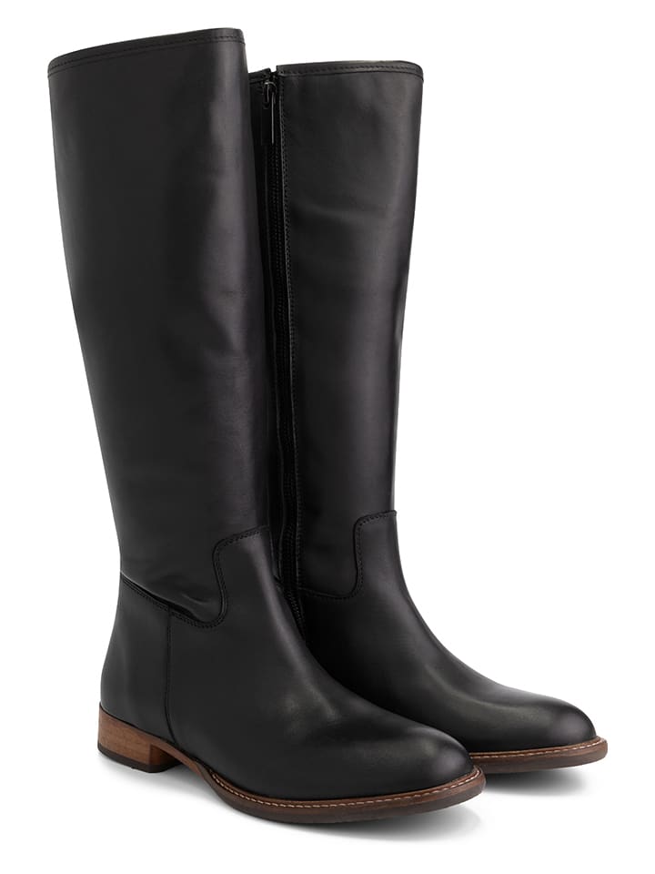 DENBROECK Skórzane kozaki "Aubrieta" w kolorze czarnym rozmiar: 39