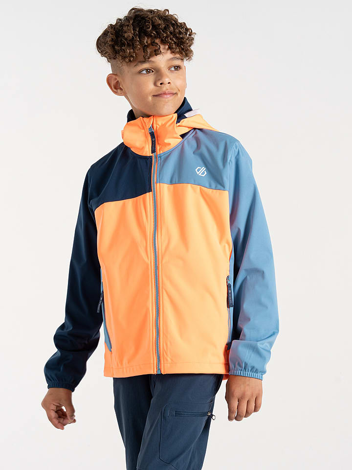 Dare 2b Kurtka softshellowa "Cheer" w kolorze pomarańczowo-niebieskim rozmiar: 116