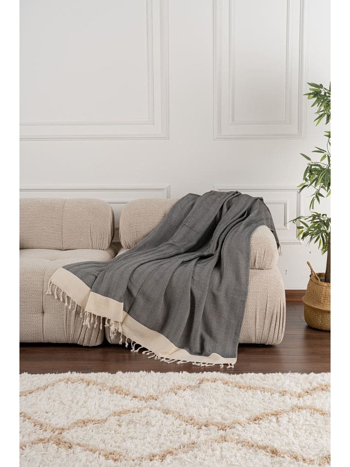 Mijolnir Pled "Baliksirti" w kolorze antracytowo-kremowym rozmiar: 150x200 cm