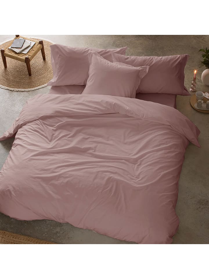 Monsun Perkalowa poszwa "Sakura" w kolorze jasnoróżowym na kołdrę rozmiar: 140x200 cm