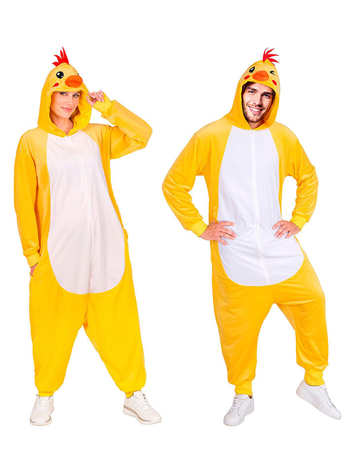 Carnival Party Kombinezon kostiumowy "Chick" w kolorze żółto-białym rozmiar: XXL