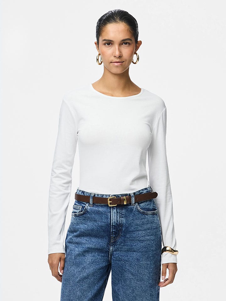 Pieces Koszulki (2 szt.) "Amelia" w kolorze czarnym i białym rozmiar: XL