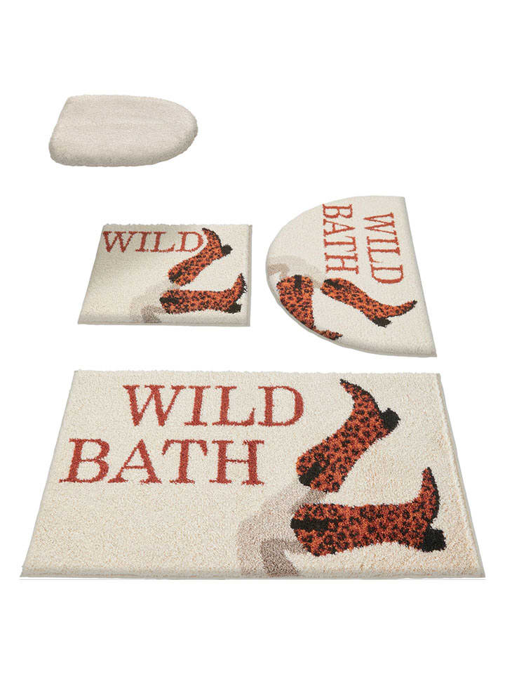 heine home Dywanik łazienkowy w kolorze kremowo-jasnobrązowym rozmiar: 60x100 cm