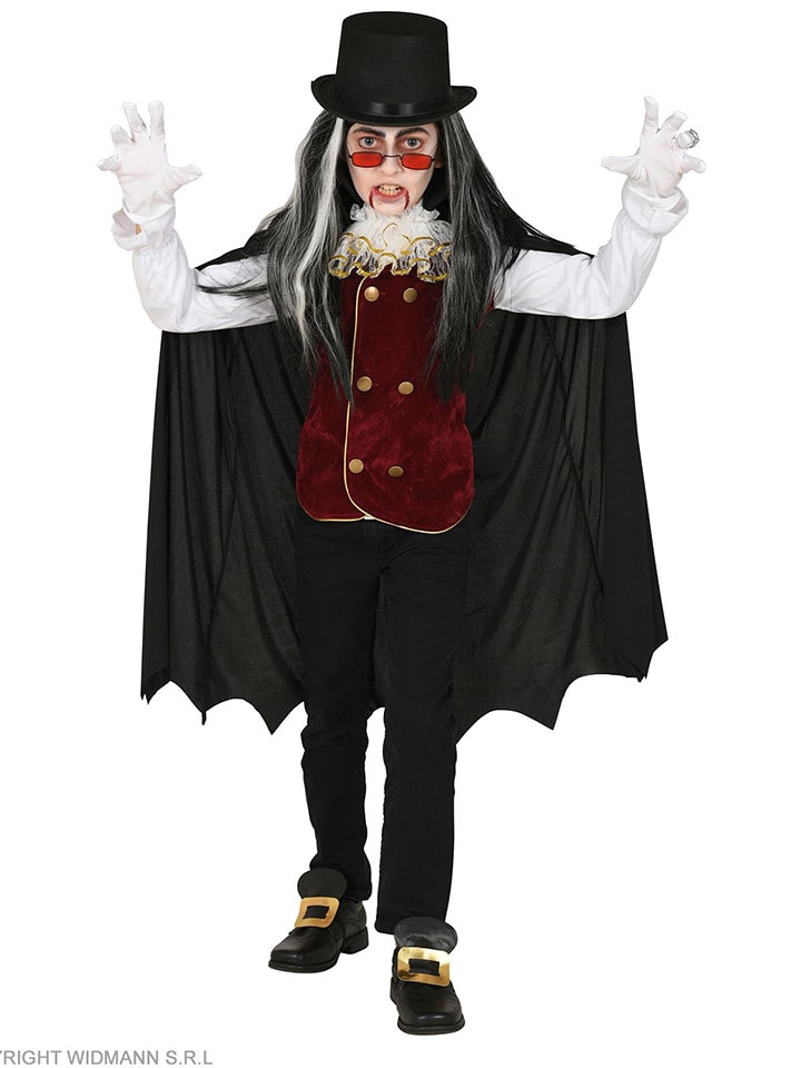 Carnival Party 2-częściowy kostium "Vampire" w kolorze czarno-bordowym rozmiar: 116