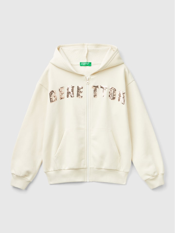 Benetton Bluza w kolorze kremowym rozmiar: 122