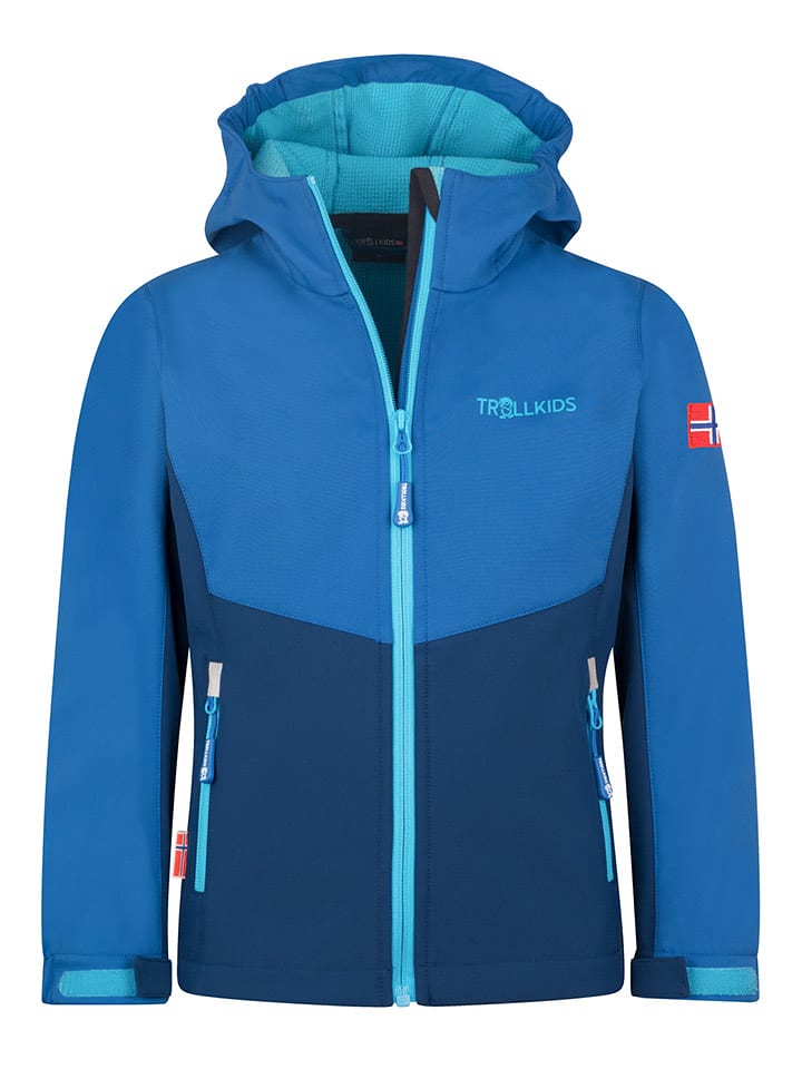 Trollkids Kurtka softshellowa "Kristiansand" w kolorze niebieskim rozmiar: 164