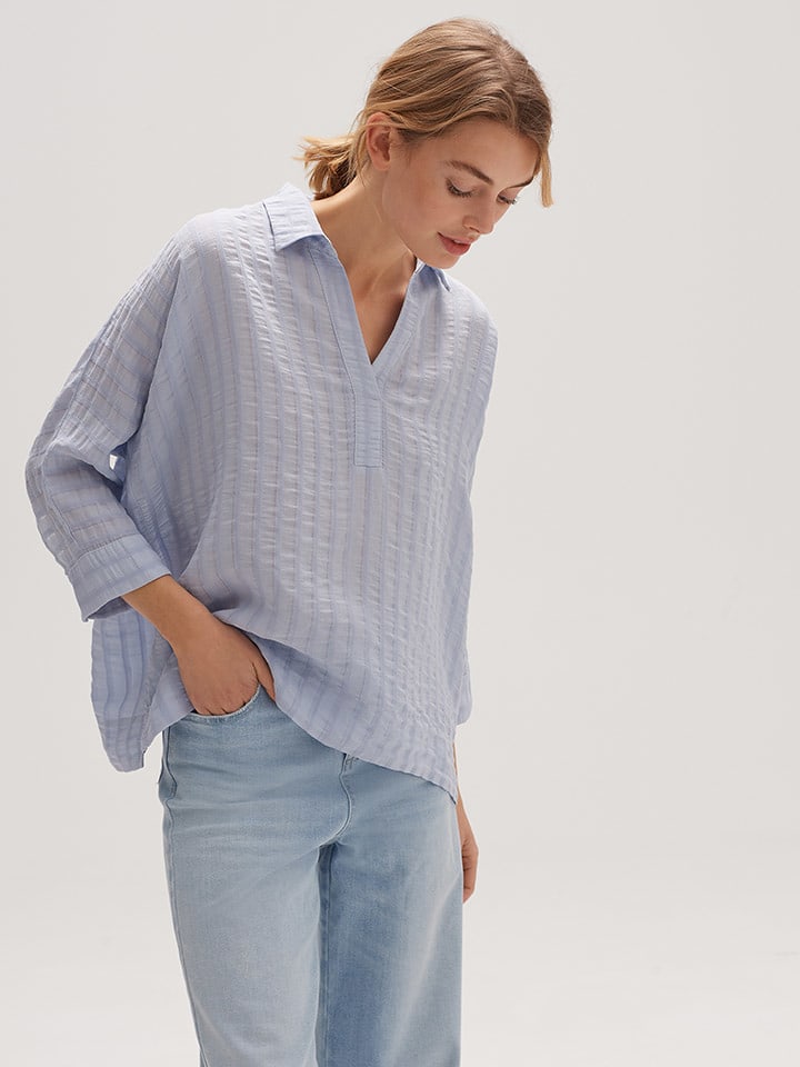 OPUS Bluzka "Foma" w kolorze błękitnym rozmiar: L