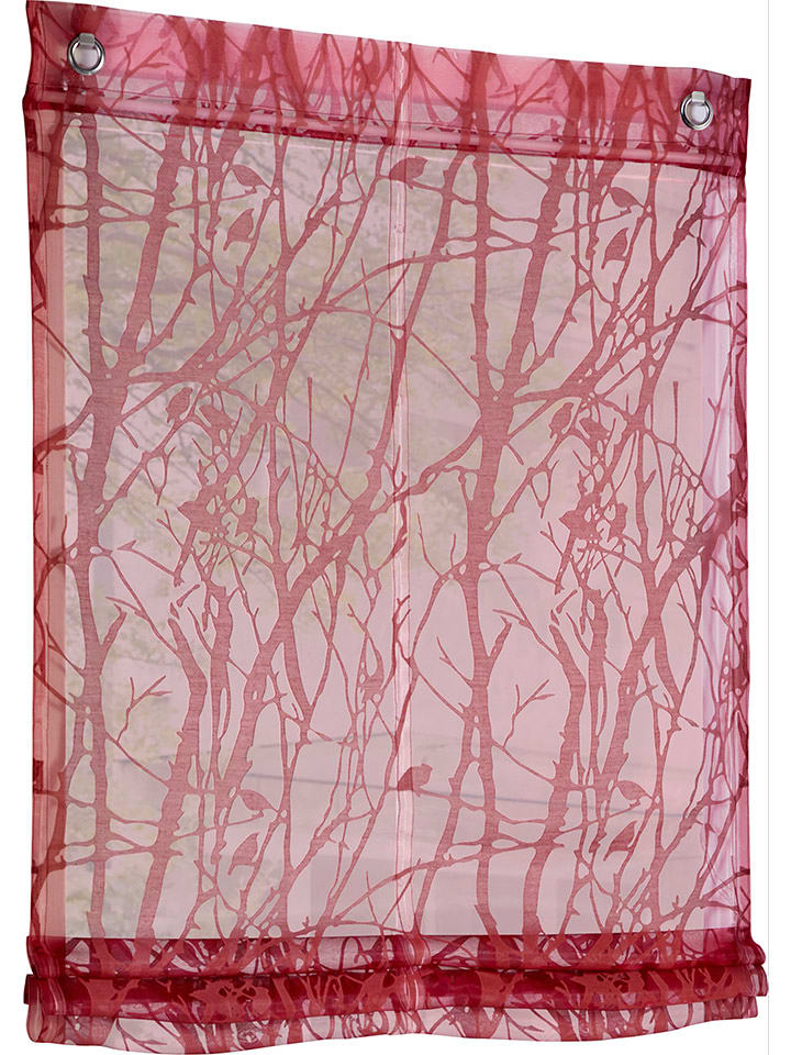 heine home Roleta w kolorze czerwono-różowym rozmiar: 140x45 cm