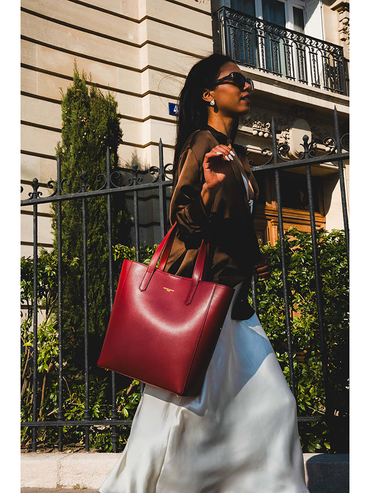 Victor & Hugo Paris Skórzany shopper bag "Bold" w kolorze czerwonym - 32 x 40 x 13 cm rozmiar: onesize