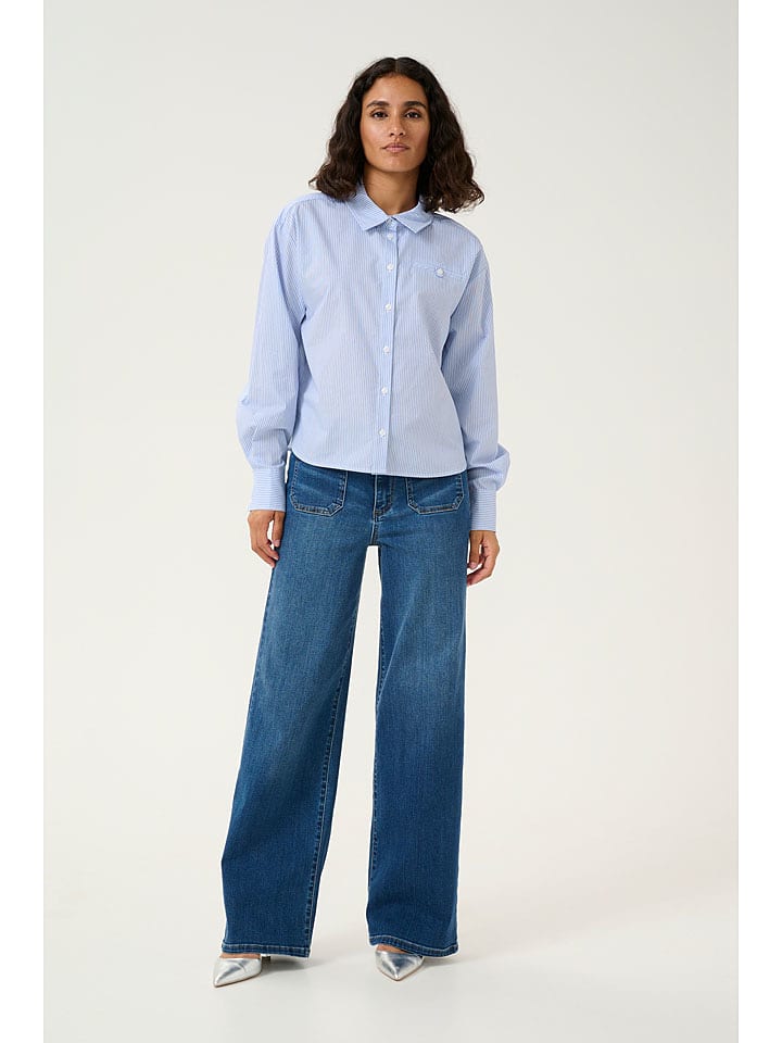 Kaffe Koszula "Sofie" w kolorze błękitno-białym rozmiar: 42