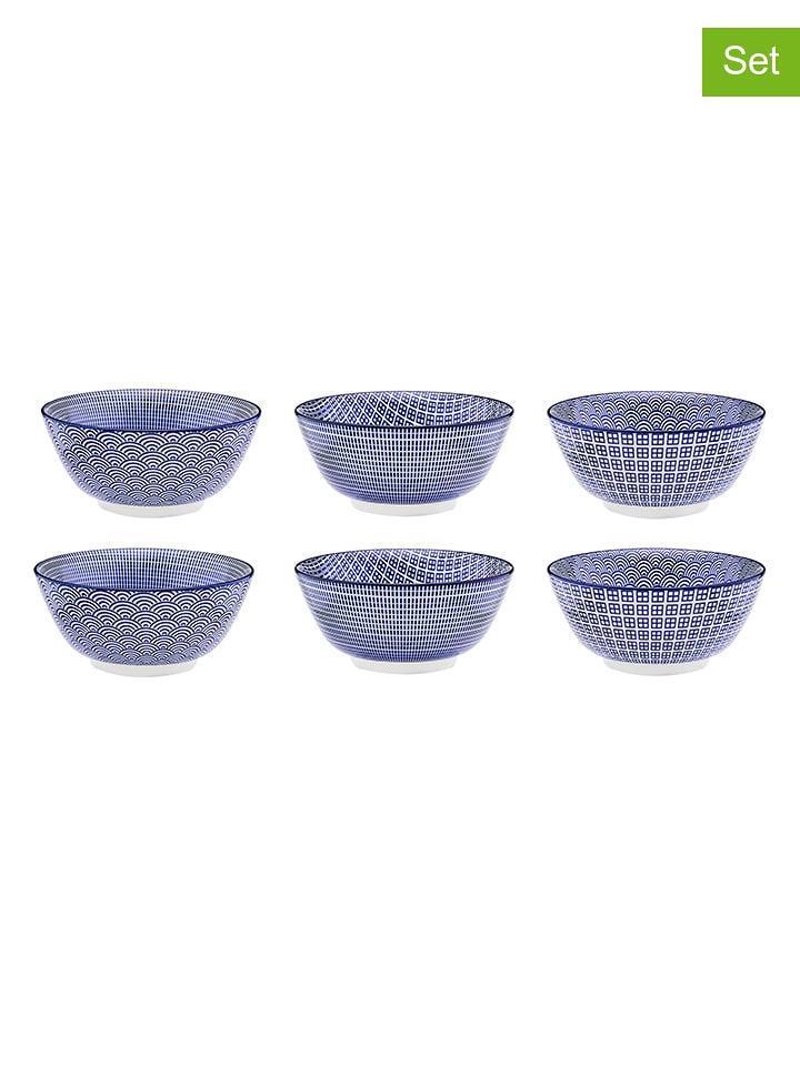 Björn Miski śniadaniowe (6 szt.) "Dark" w kolorze granatowym - Ø 15 cm rozmiar: onesize