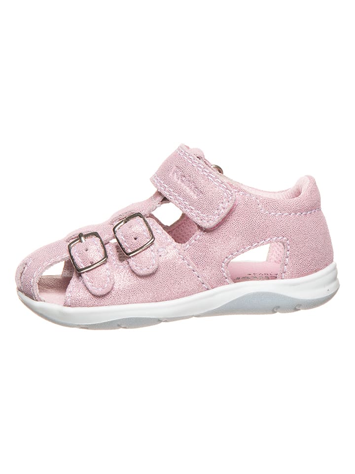 Richter Shoes Skórzane półsandały w kolorze jasnoróżowym rozmiar: 26