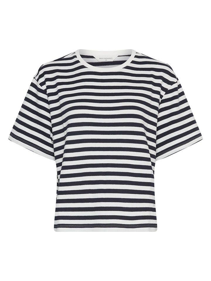 MOSS COPENHAGEN Koszulka "Kemba Bahara" w kolorze czarno-białym rozmiar: XS/S