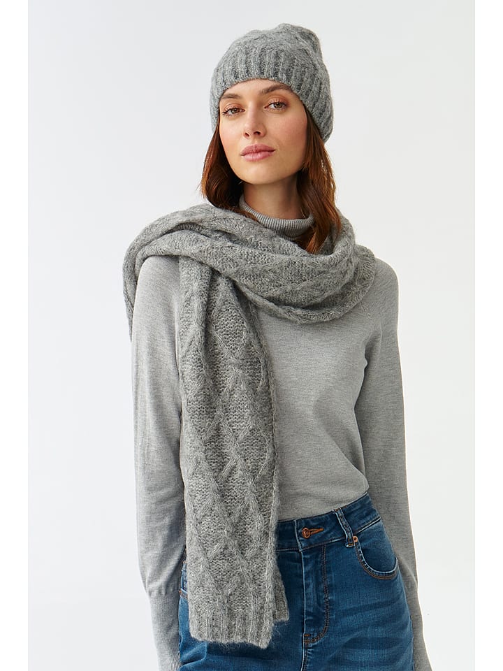 TATUUM Szal w kolorze szarym - 170 x 42 cm rozmiar: onesize