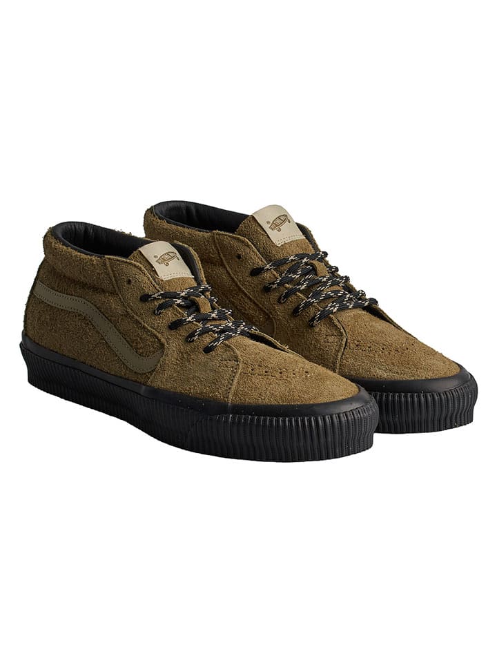 Vans Skórzane sneakersy "Sk8-Mid Reissue 83" w kolorze khaki rozmiar: 45