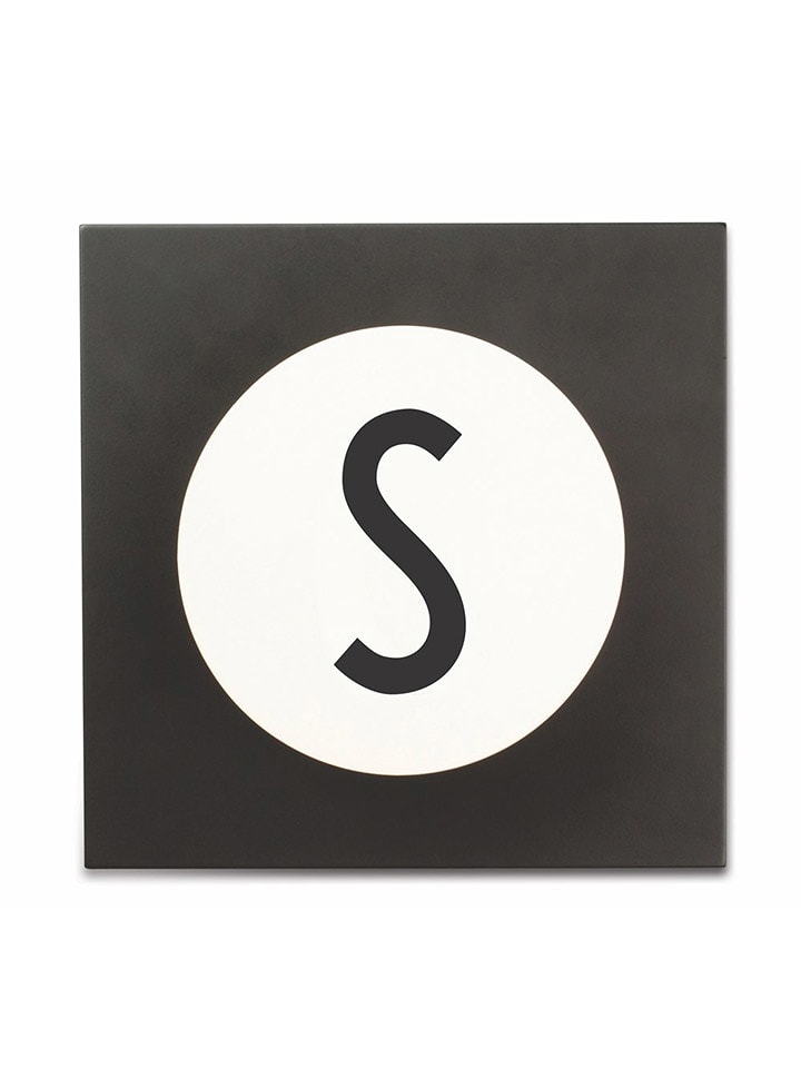 Design Letters Haczyk ścienny "S" w kolorze czarnym - 9 x 14 cm rozmiar: onesize