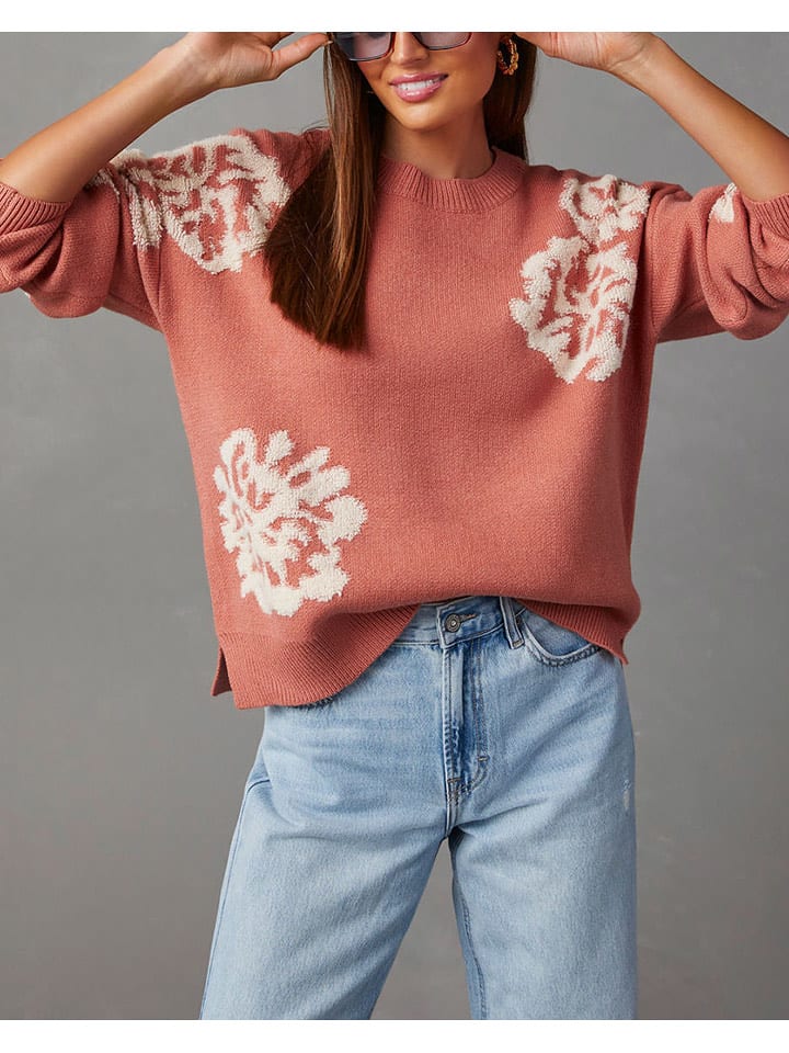 Milan Kiss Sweter w kolorze jasnoróżowym rozmiar: L