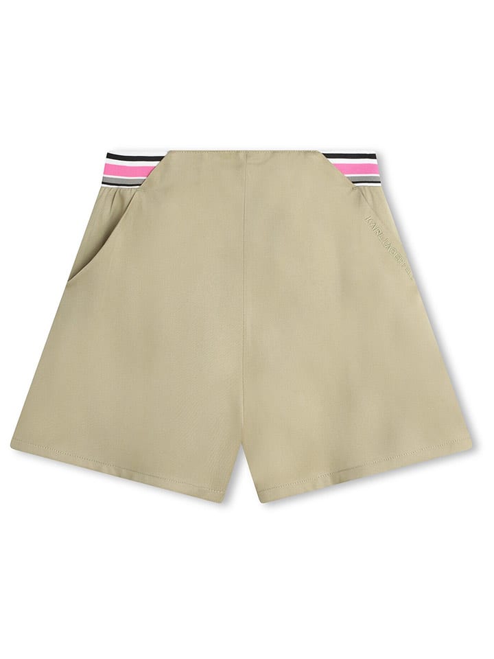 Karl Lagerfeld Kids Szorty w kolorze oliwkowo-jasnoróżowym rozmiar: 164