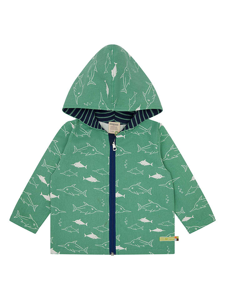 loud + proud Kurtka w kolorze zielono-białym rozmiar: 110/116