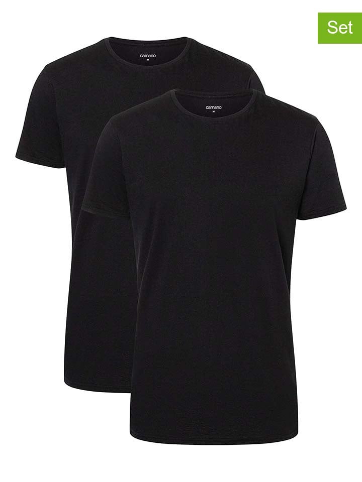 camano Koszulki (2 szt.) w kolorze czarnym rozmiar: M