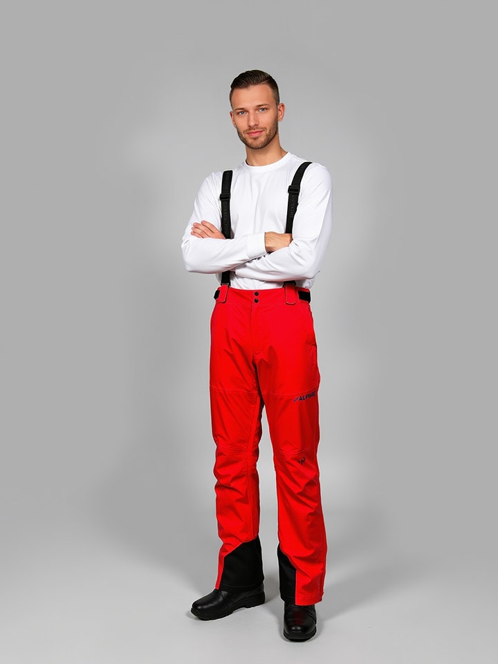 Alpine Pro Spodnie narciarskie "Edes 2" w kolorze czerwonym rozmiar: XL