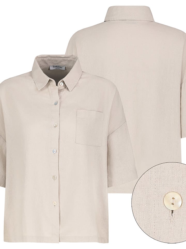 Sublevel Bluzka w kolorze beżowym rozmiar: L