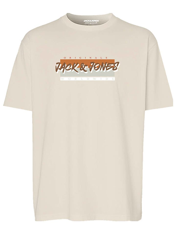 Jack & Jones Koszulka w kolorze beżowym rozmiar: M