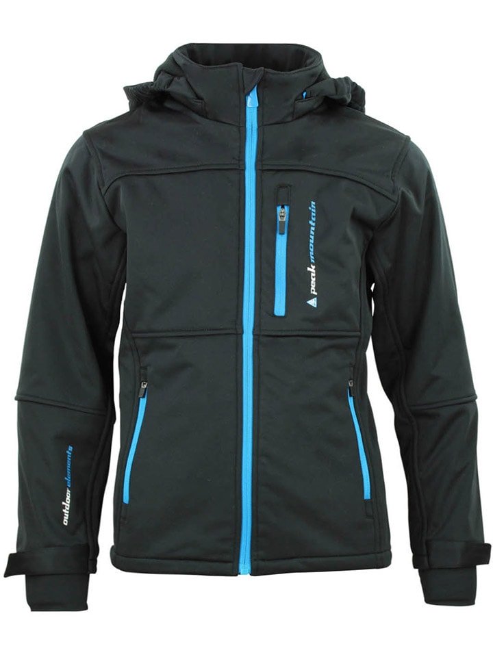 Peak Mountain Kurtka softshellowa w kolorze czarno-niebieskim rozmiar: 98