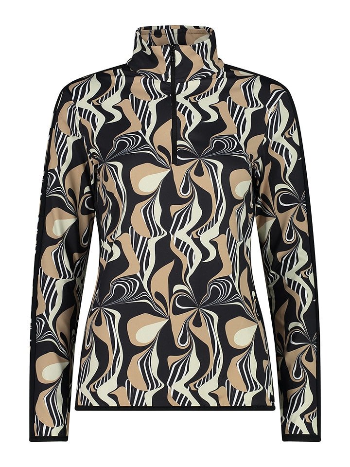 CMP Koszulka funkcyjna w kolorze czarno-beżowym rozmiar: 46