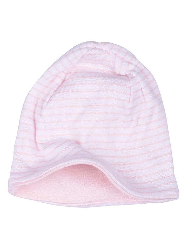 Claesens Czapka w kolorze biało-jasnoróżowym rozmiar: 62/68