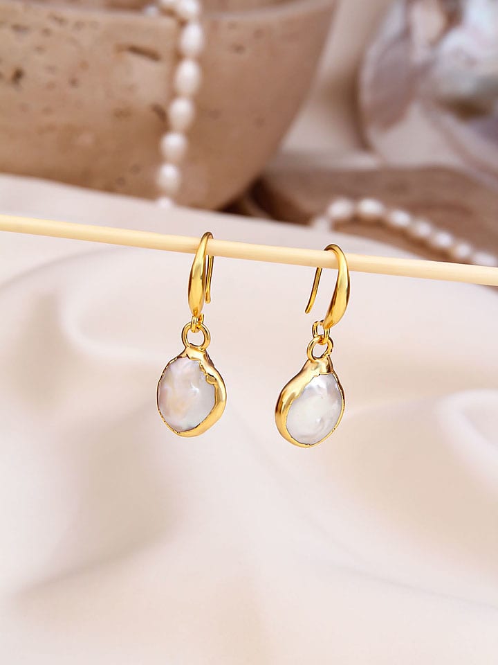 L'Atelier de Gaia Pozłacane kolczyki z perłami rozmiar: onesize