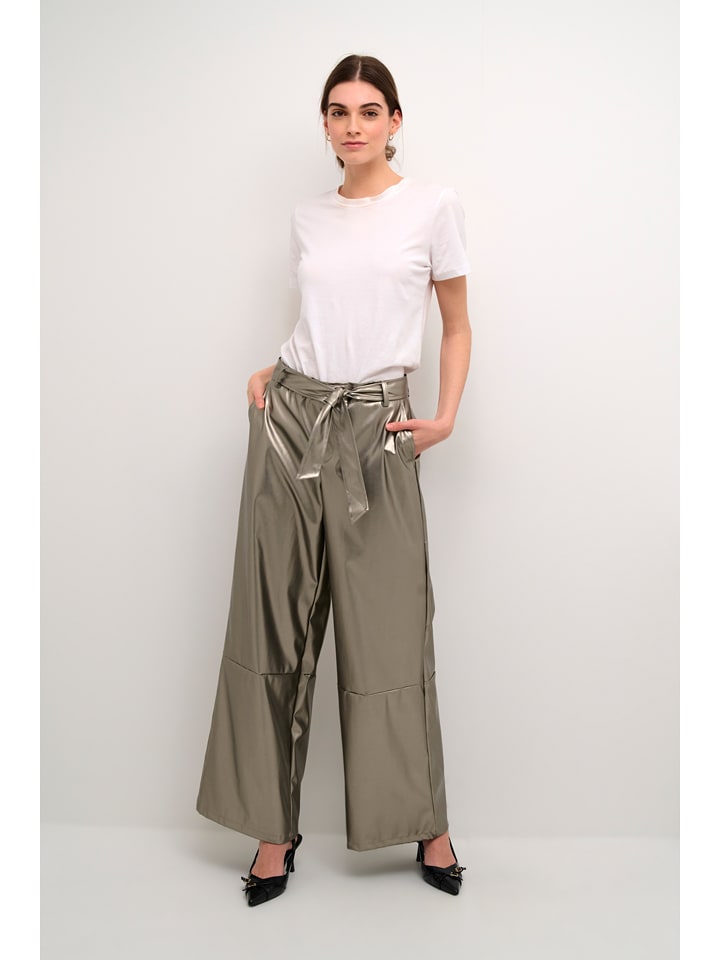 CULTURE Spodnie "Ayann" w kolorze złotym rozmiar: 36