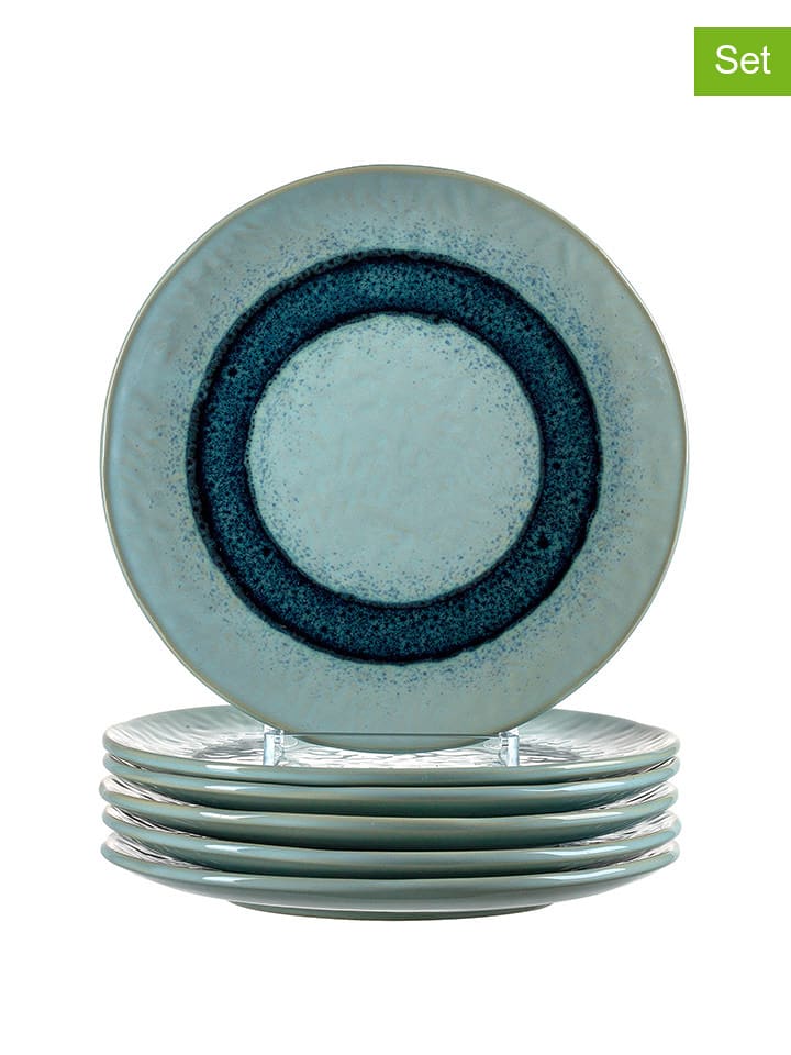 LEONARDO Talerze śniadaniowe (2 szt.) "Matera" w kolorze niebieskim - Ø 23 cm rozmiar: onesize