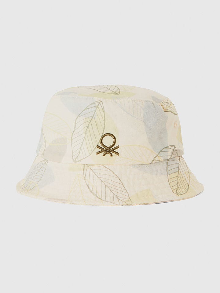 Benetton Kapelusz przeciwsłoneczny w kolorze kremowym rozmiar: 122