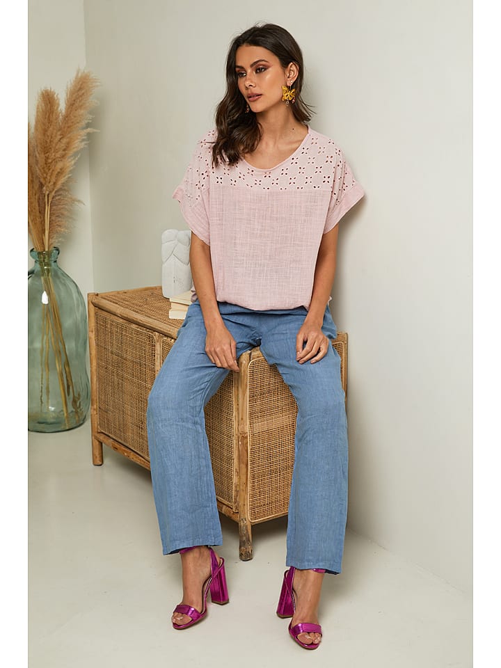 Fleur de Lin Koszulka "Elymis" w kolorze jasnoróżowym rozmiar: XL