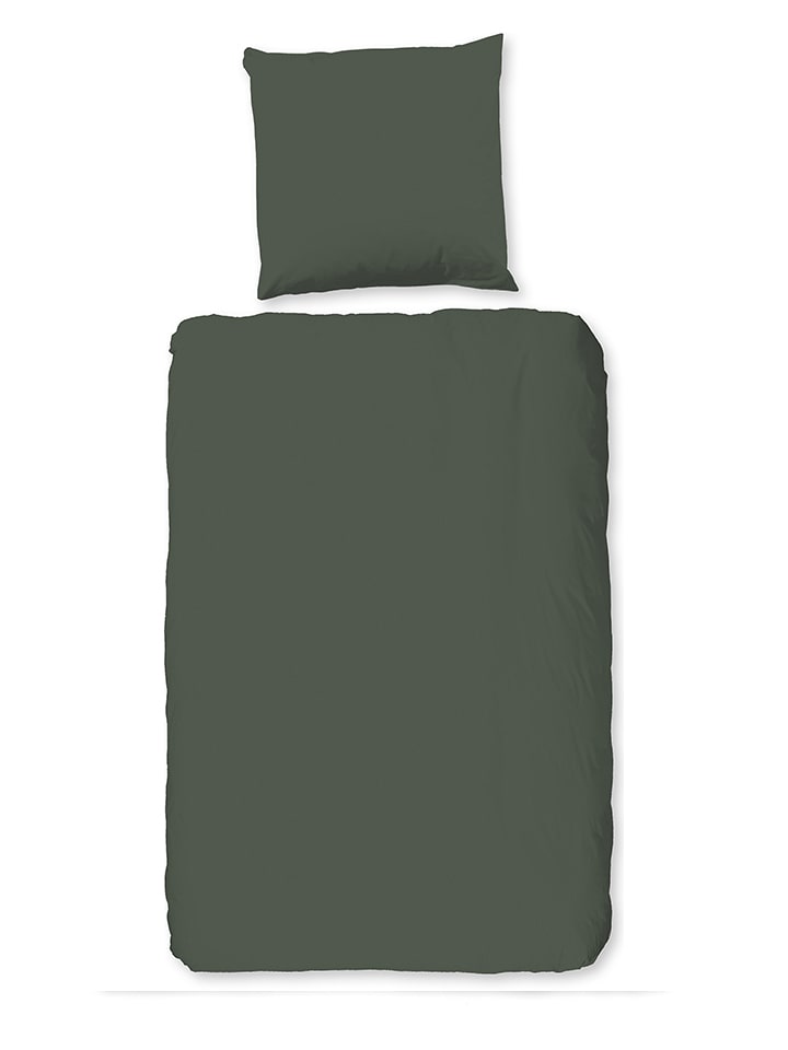 Pure Komplet pościeli w kolorze oliwkowym z mikrofibry rozmiar: 240x220 cm