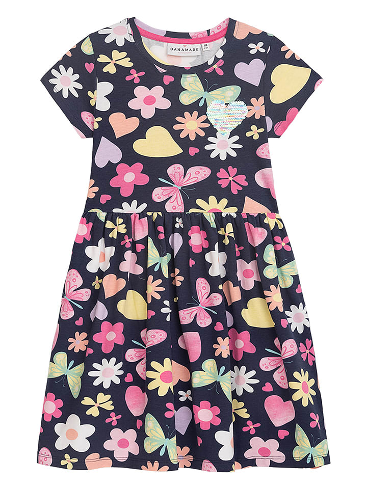 Danamade Sukienka "Dcecile" w kolorze granatowo-jasnoróżowym rozmiar: 104
