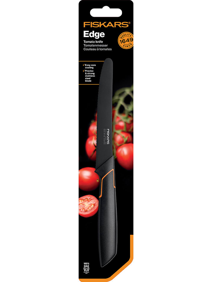 Fiskars Nóż "Edge" w kolorze czarnym do pomidorów - dł. 25 cm rozmiar: onesize