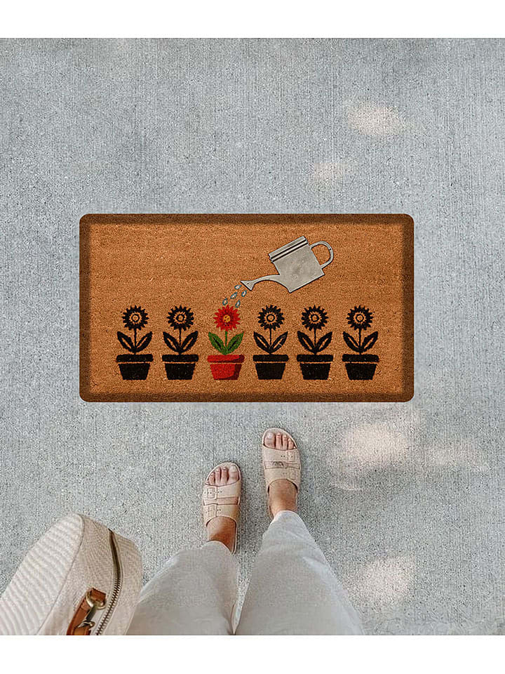 Conceptum Hypnose Wycieraczka w kolorze jasnobrązowym rozmiar: 45x65 cm